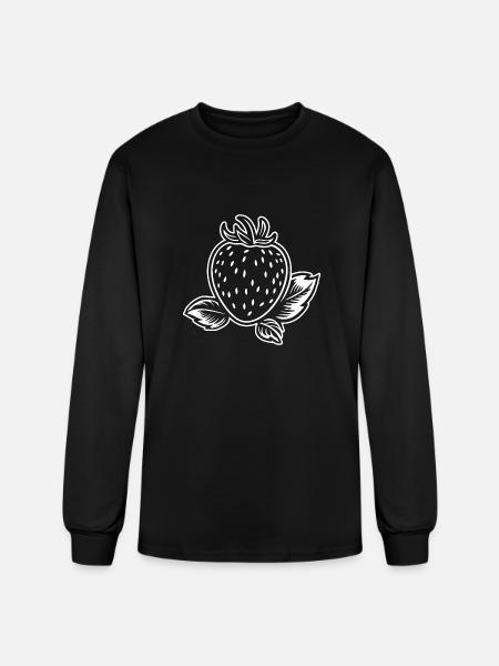 Strawberry Fruit Berries - Men's Long Sleeve T-Shirt - black