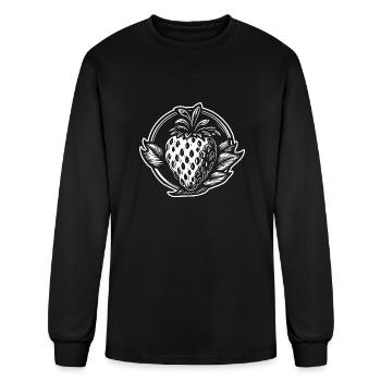 Strawberry Fruit Berries - Men's Long Sleeve T-Shirt - black - Front