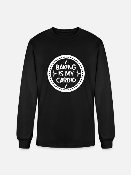 Baking Is My Cardio - Men's Long Sleeve T-Shirt - black