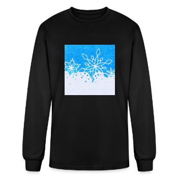 Christmas Snowflakes - Men's Long Sleeve T-Shirt - black - Front