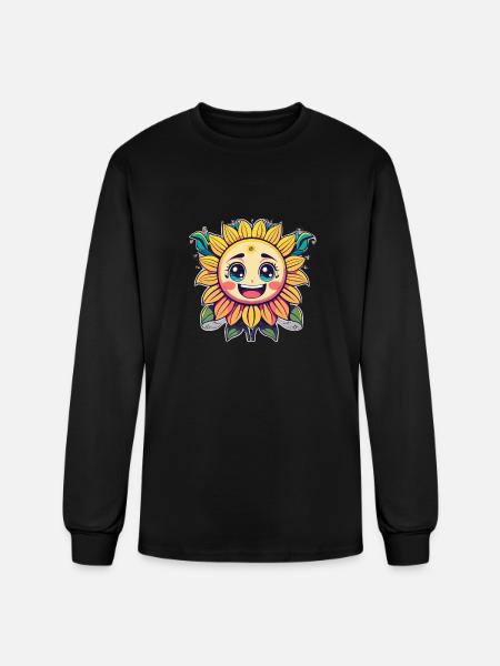 Sunflower Child - Men's Long Sleeve T-Shirt - black