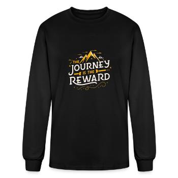 The journey is the reward - Men's Long Sleeve T-Shirt - black - Front