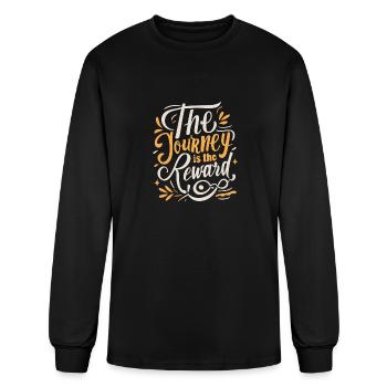 The journey is the reward - Men's Long Sleeve T-Shirt - black - Front