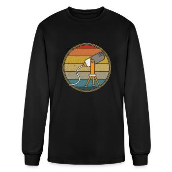 Mic Vintage Distressed - Men's Long Sleeve T-Shirt - black - Front