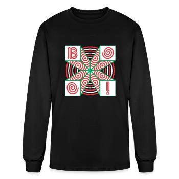 Optical illusion boo - Men's Long Sleeve T-Shirt - black - Front