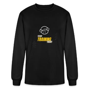 START TRAINING - Men's Long Sleeve T-Shirt - black - Front