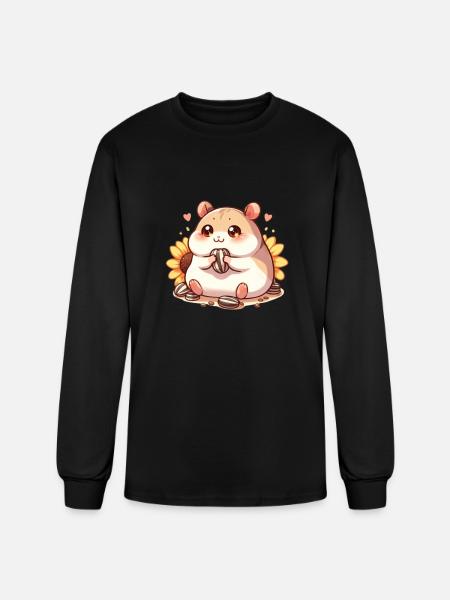 Sunflower Seeds & Hamsters - Men's Long Sleeve T-Shirt - black