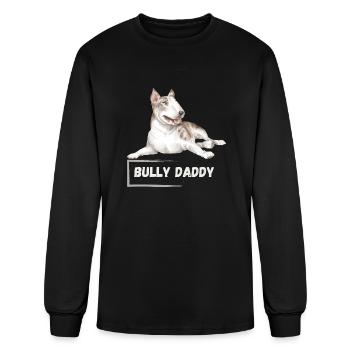 Bull Terrier Dad - Men's Long Sleeve T-Shirt - black - Front