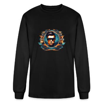 Agent man - Men's Long Sleeve T-Shirt - black - Front