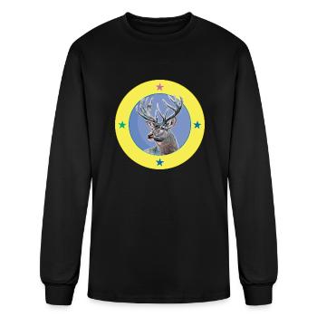 Deer Retro - Men's Long Sleeve T-Shirt - black - Front