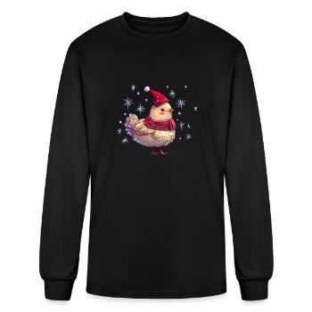 christmas hen - Men's Long Sleeve T-Shirt - black - Front
