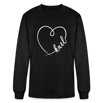Karl Name Heart Calligraphy - Men's Long Sleeve T-Shirt - black - Front