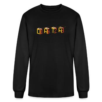 Data on cubes machine learning - Men's Long Sleeve T-Shirt - black - Front