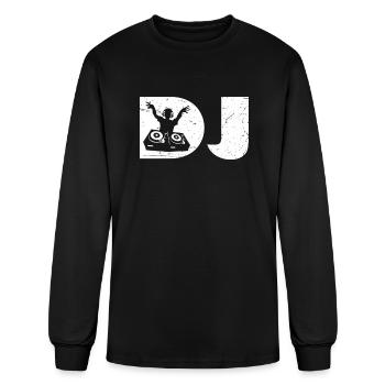 DJ Funny Electronic Dance Music DJing - Men's Long Sleeve T-Shirt - black - Front