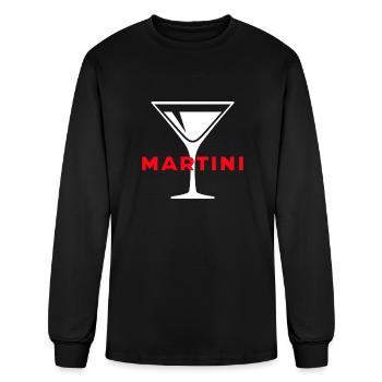Martini Drinking - Men's Long Sleeve T-Shirt - black - Front