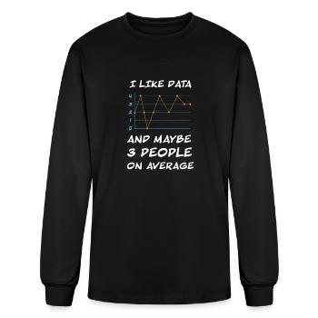 I like data machine learning - Men's Long Sleeve T-Shirt - black - Front