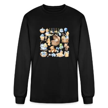 Clipart nouveau-né - T-shirt à manches longues Homme - noir - Devant