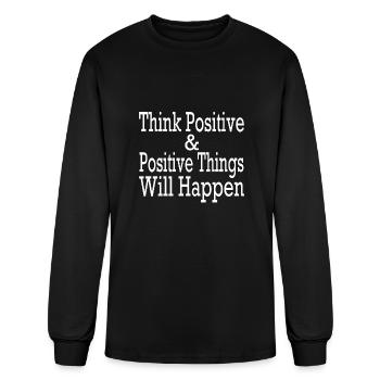 Think Positive - Men's Long Sleeve T-Shirt - black - Front