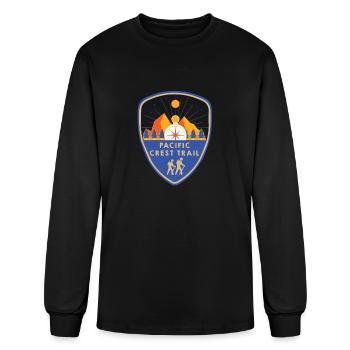 Pacific Crest Trail Badge - Men's Long Sleeve T-Shirt - black - Front