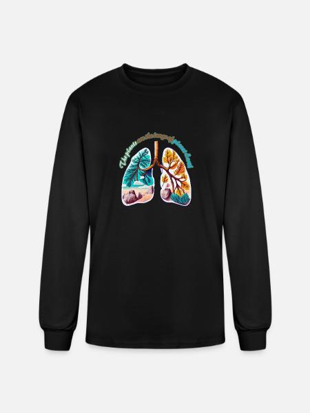 The plants are the lungs of planet Earth - Men's Long Sleeve T-Shirt - black