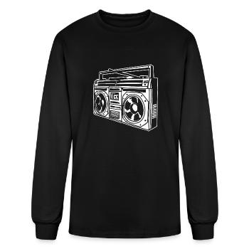 Ghetto Blaster 80 s 90 s Hip Hip Rap Classic - Men's Long Sleeve T-Shirt - black - Front