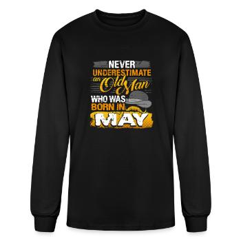 Born in May - Men's Long Sleeve T-Shirt - black - Front
