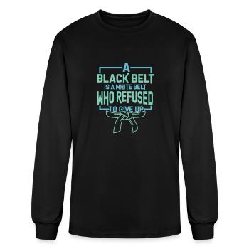 Karate Black Belt - Men's Long Sleeve T-Shirt - black - Front