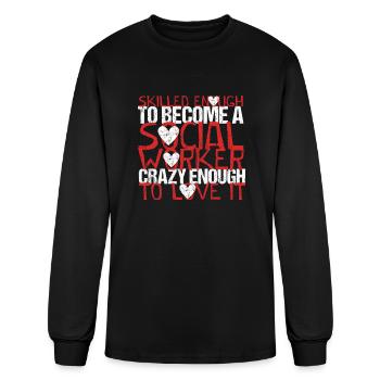 Skilled Social Worker - Men's Long Sleeve T-Shirt - black - Front