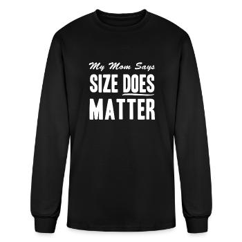 Size does matter - Men's Long Sleeve T-Shirt - black - Front
