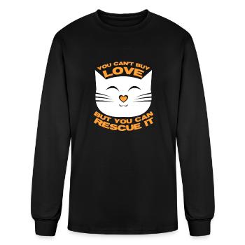 Animal Rescue Shelter Rescue Cat - Men's Long Sleeve T-Shirt - black - Front