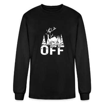 Buck Off - Men's Long Sleeve T-Shirt - black - Front