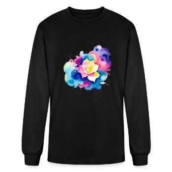 Color splash: Rose - Men's Long Sleeve T-Shirt - black - Front