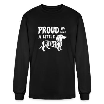 Proud To Have A Little Wiener - Men's Long Sleeve T-Shirt - black - Front