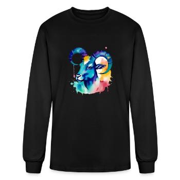 Color splash zodiac: Capricorn - Men's Long Sleeve T-Shirt - black - Front