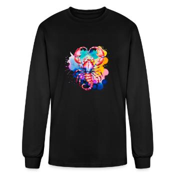 Color splash zodiac: Scorpio - Men's Long Sleeve T-Shirt - black - Front
