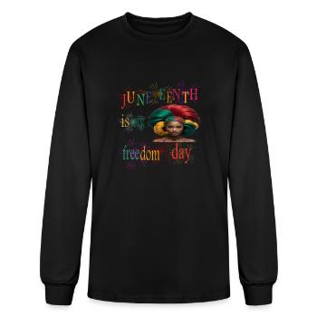 JUNETEENTH - Men's Long Sleeve T-Shirt - black - Front
