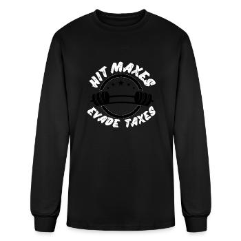 Funny Hit Maxes Evade Taxes - Men's Long Sleeve T-Shirt - black - Front