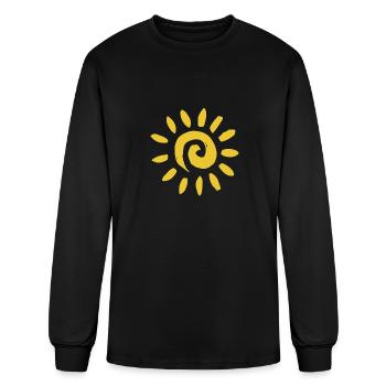 Sun Spiral - Men's Long Sleeve T-Shirt - black - Front