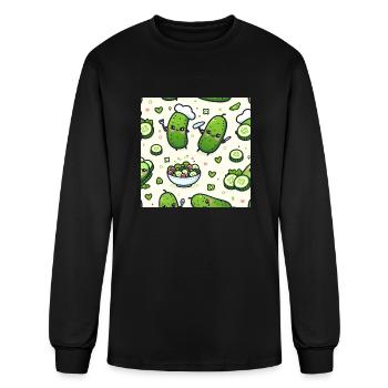 Cucumber Salad - Men's Long Sleeve T-Shirt - black - Front