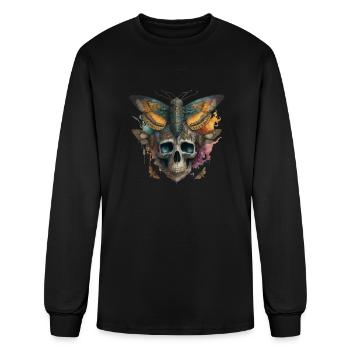 Skull butterfly - Men's Long Sleeve T-Shirt - black - Front