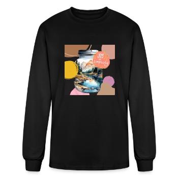 Joy in Simplicity - Men's Long Sleeve T-Shirt - black - Front