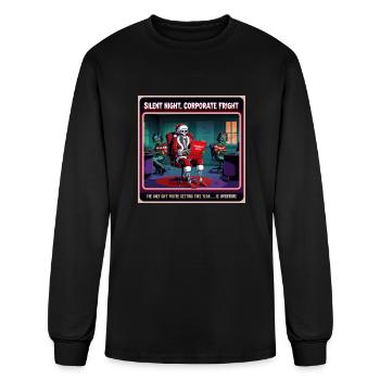 Corporate Claus: The Overtime Nightmare - Men's Long Sleeve T-Shirt - black - Front
