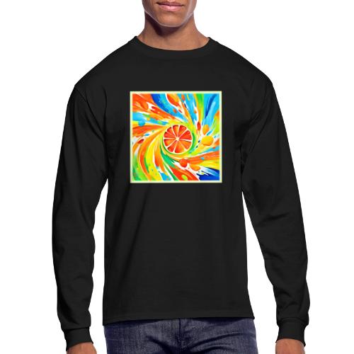 Citrus swirling Splash Design - Men's Long Sleeve T-Shirt