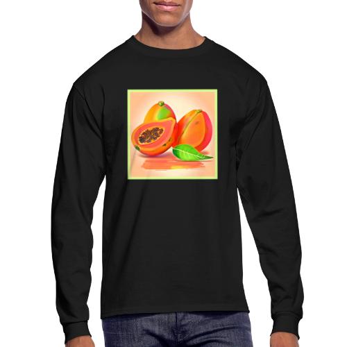 Sliced Papaya Freshness - Men's Long Sleeve T-Shirt