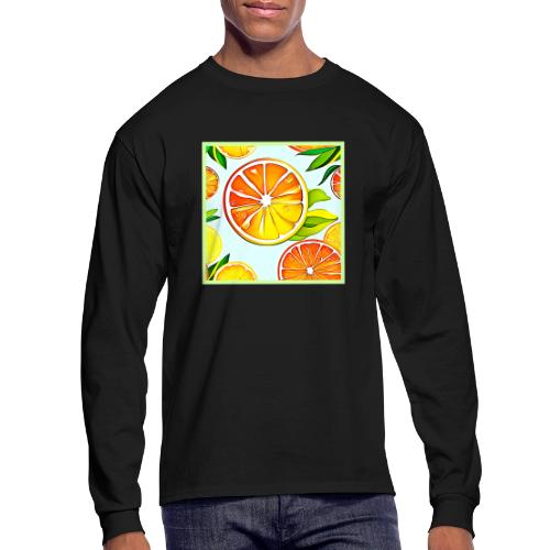 Orange Slice: Citrus Art - Men's Long Sleeve T-Shirt