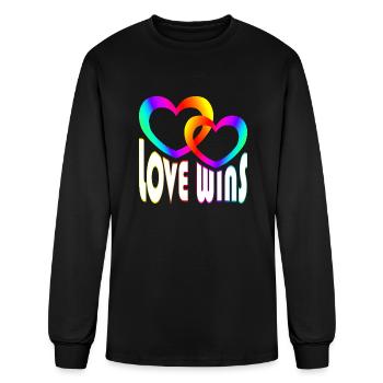 love wins - rainbow Love - Men's Long Sleeve T-Shirt - black - Front