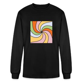 COLOURFUL SPIRAL - Men's Long Sleeve T-Shirt - black - Front