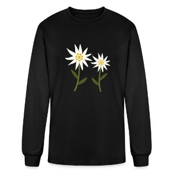 edelweiss flowers - Men's Long Sleeve T-Shirt - black - Front