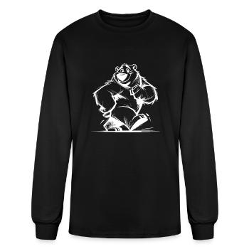 Cuddly Bear A Star In The Nursery - Men's Long Sleeve T-Shirt - black - Front