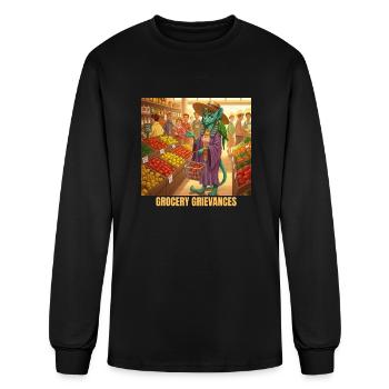 Sarcastic Sphinx's Grocery Grumble - Men's Long Sleeve T-Shirt - black - Front
